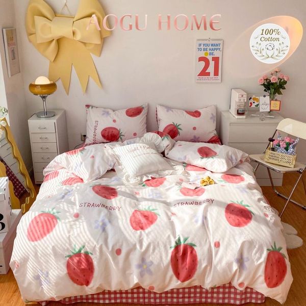 bedding sets aoguhome 100% cotton set rose flower printing and dyeing skin-friendly breathable gentle sweet 160*210cm
bedding sets aoguhome 100% cotton set rose flower printing and dyeing skin-friendly breathable gentle sweet 160*210cm