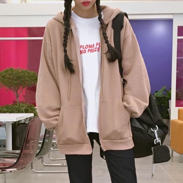 women's jackets fashion womens outerwear pockets women autumn cotton hoodie coats zipper jacket casual clothing female coat, Black;brown
women's jackets fashion womens outerwear pockets women autumn cotton hoodie coats zipper jacket casual clothing female coat, Black;brown