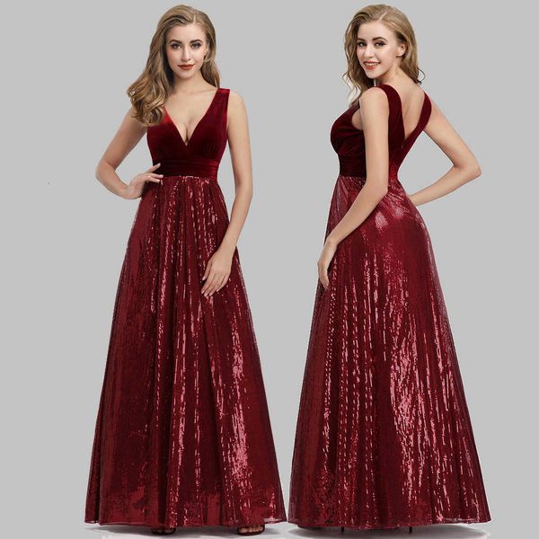 luxury party evening dress 2021 v-neck sleevels floor sequin silk splicing veet elegant performance evening drs, Black
luxury party evening dress 2021 v-neck sleevels floor sequin silk splicing veet elegant performance evening drs, Black