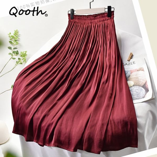 qooth summer autumn loose a line skirt women elastic waist solid pleated s midi casual big hem matte chiffon qt055 210609, Black
qooth summer autumn loose a line skirt women elastic waist solid pleated s midi casual big hem matte chiffon qt055 210609, Black