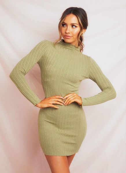 casual dresses knitted slim for women autumn winter long sleeve high neck robes femme outfits bodycon vestidos 2021, Black;gray
casual dresses knitted slim for women autumn winter long sleeve high neck robes femme outfits bodycon vestidos 2021, Black;gray