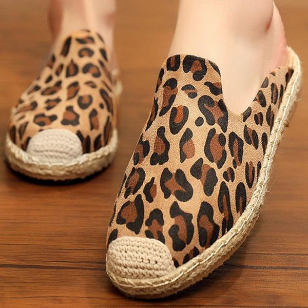 slippers summer leopard shoes women handmade canvas flat mules ladies breathable comfort linen cotton house home sh199, Black
slippers summer leopard shoes women handmade canvas flat mules ladies breathable comfort linen cotton house home sh199, Black
