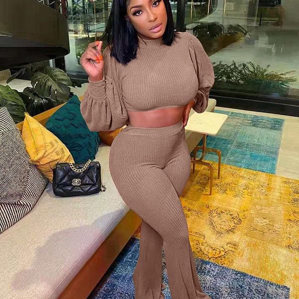 women's two piece pants winter knitted ribbed set women elegant lantern sleeve crop and flare matching sets co ord club outfits, White
women's two piece pants winter knitted ribbed set women elegant lantern sleeve crop and flare matching sets co ord club outfits, White