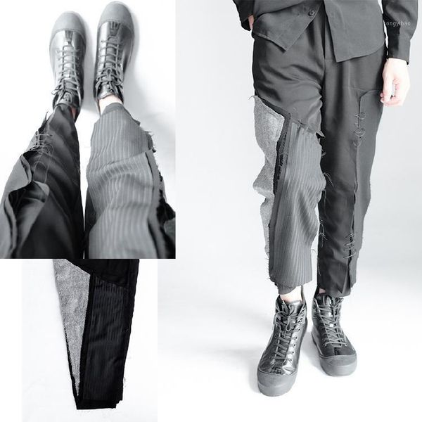 men's pants 27-40 custom trousers 2021 casual broken stitched striped original 9 male pants., Black
men's pants 27-40 custom trousers 2021 casual broken stitched striped original 9 male pants., Black