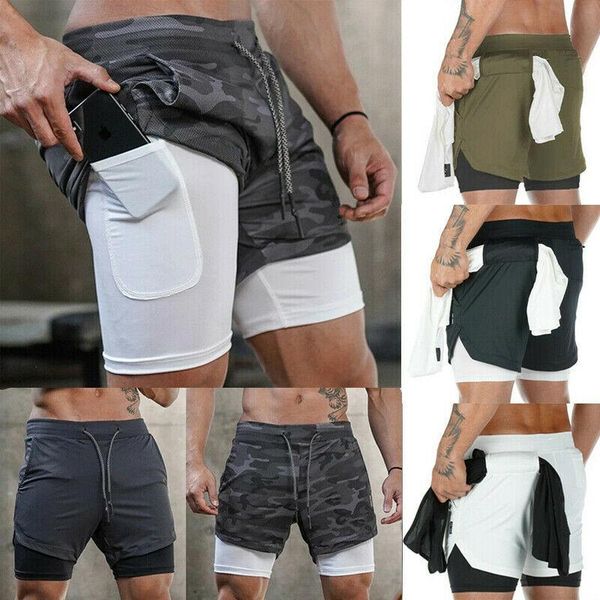 men's shorts gym running sports fitness jogger workout double layer shirt hidden-pocket pants, White;black
men's shorts gym running sports fitness jogger workout double layer shirt hidden-pocket pants, White;black