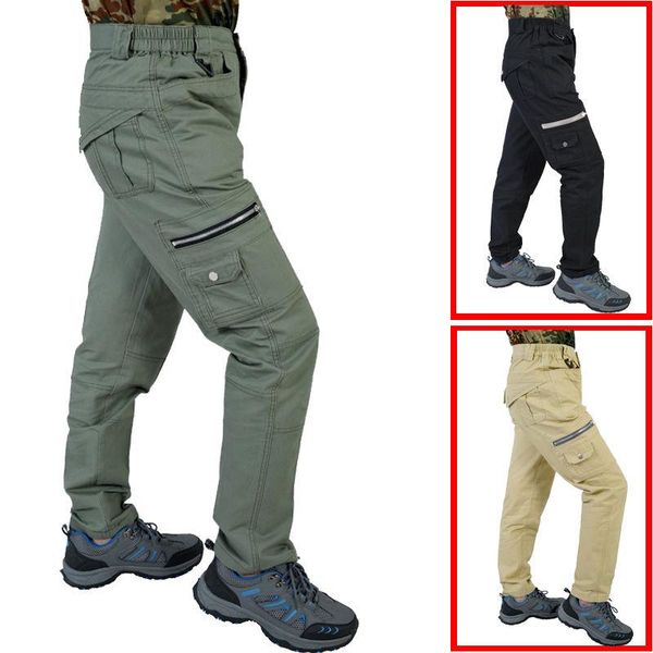 men's pants casual overalls simple zipper pocket tactical elastic waist small foot fat 30-44, Black
men's pants casual overalls simple zipper pocket tactical elastic waist small foot fat 30-44, Black