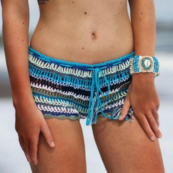 women's swimwear fashion summer women ladies striped handmade crochet beach cover-ups shorts pants sports running gym, White;black
women's swimwear fashion summer women ladies striped handmade crochet beach cover-ups shorts pants sports running gym, White;black