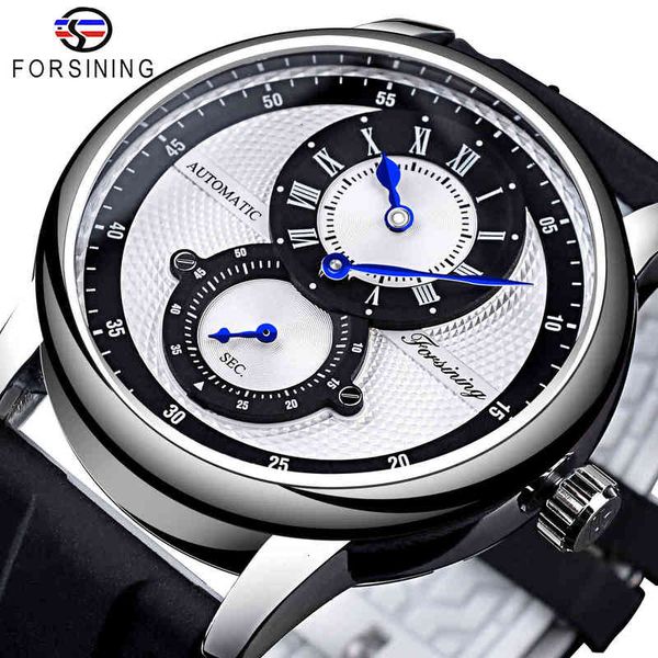 double iron curtain men's researching watch automatic clock watertight casual mechanical military s sport blue pointer, Slivery;brown
double iron curtain men's researching watch automatic clock watertight casual mechanical military s sport blue pointer, Slivery;brown