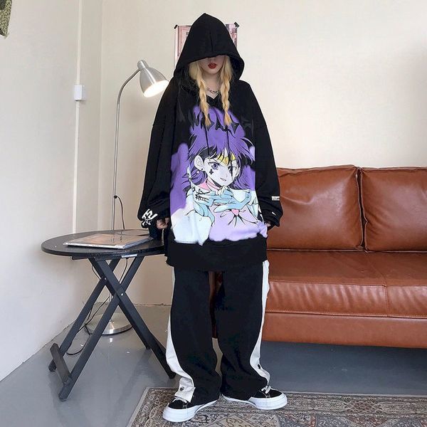women's hoodies 2021 new fall and winter loose dark lazy two-dimensional anime wind nightgown with female hood 2lb3, Black
women's hoodies 2021 new fall and winter loose dark lazy two-dimensional anime wind nightgown with female hood 2lb3, Black