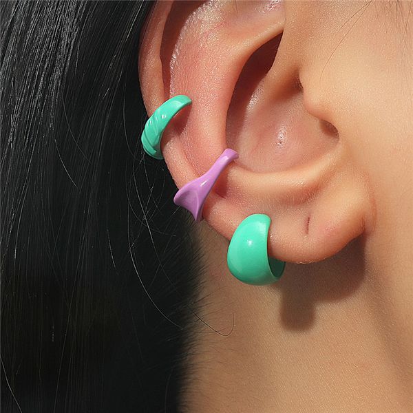 women colorful alloy c-shaped ear clip geometric no hole circle earrings punk style party gift three pieces jewelry sets accessories wholesa, Silver
women colorful alloy c-shaped ear clip geometric no hole circle earrings punk style party gift three pieces jewelry sets accessories wholesa, Silver