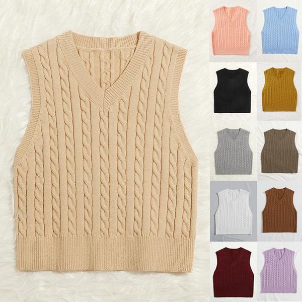 women's vests bazhenova sweater vest women jumper v neck pullover solid knitted twist y2k sleeveless outwear chic t3310, Black;white
women's vests bazhenova sweater vest women jumper v neck pullover solid knitted twist y2k sleeveless outwear chic t3310, Black;white