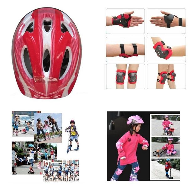 elbow & knee pads adjustable 7 set kids children skating cycling protective gear helmet pad guard children's sports protection, Black;gray
elbow & knee pads adjustable 7 set kids children skating cycling protective gear helmet pad guard children's sports protection, Black;gray