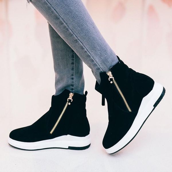 boots big size euroamerican wind round head muffin bottom side zipper waterproof platform, Black
boots big size euroamerican wind round head muffin bottom side zipper waterproof platform, Black