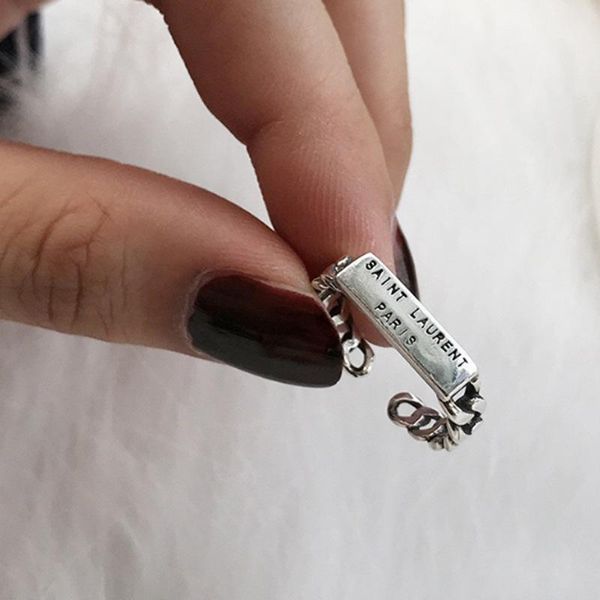 cluster rings 2021 fashion old vintage twist plate for women punk ring english letters thai ins opening adjustable party accessories, Golden;silver
cluster rings 2021 fashion old vintage twist plate for women punk ring english letters thai ins opening adjustable party accessories, Golden;silver