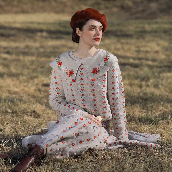 women's sweaters original design autumn winter women mori girls sweet vintage handmade floral embroidery knitted pullover short 27o0, White;black
women's sweaters original design autumn winter women mori girls sweet vintage handmade floral embroidery knitted pullover short 27o0, White;black