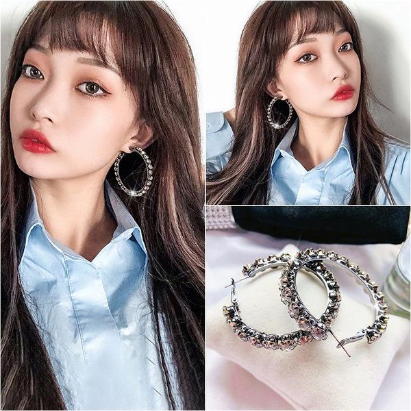 stud flash drill big ring earrings female temperament celebrities with all kinds of, Golden;silver
stud flash drill big ring earrings female temperament celebrities with all kinds of, Golden;silver