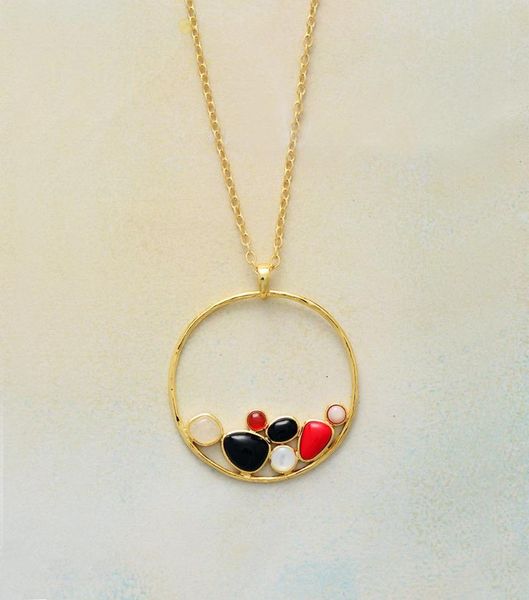 pendant necklaces exquisite natural stones round chain necklace women luxury charm teengirl jewelry gifts wholesale, Silver
pendant necklaces exquisite natural stones round chain necklace women luxury charm teengirl jewelry gifts wholesale, Silver
