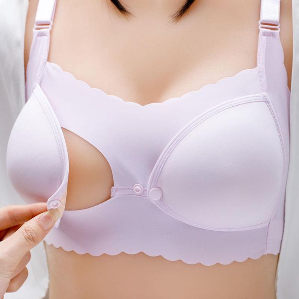 maternity intimates the lactation bra is gathered together to prevent sagging, White
maternity intimates the lactation bra is gathered together to prevent sagging, White