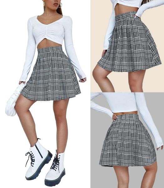 skirts women a-line skirt plaid fashion high elastic above knee pleated mini short with back zipper for girls 2021 streetwear, Black
skirts women a-line skirt plaid fashion high elastic above knee pleated mini short with back zipper for girls 2021 streetwear, Black