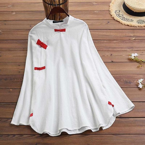 women's blouses & shirts plate buttons blouse 2021 zanzea chinese style autumn linen female solid blusas plus size tunic chemise 5xl, White
women's blouses & shirts plate buttons blouse 2021 zanzea chinese style autumn linen female solid blusas plus size tunic chemise 5xl, White