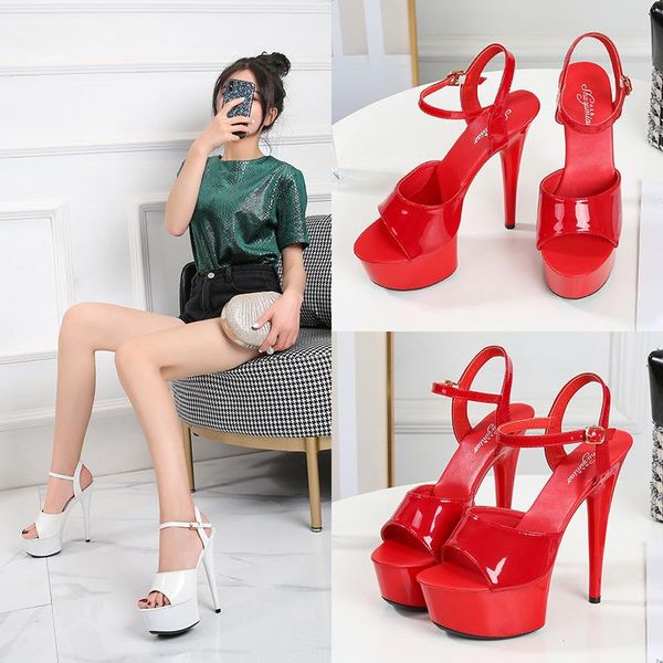 sandals women show 15 cm high heels platform color girls shoe for party club open toe shoes 34-43, Black
sandals women show 15 cm high heels platform color girls shoe for party club open toe shoes 34-43, Black