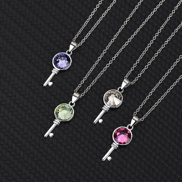 chains s925 sterling silver austrian crystal women's necklace fashion simple hundred tower key pendant manufacturers wholesale
chains s925 sterling silver austrian crystal women's necklace fashion simple hundred tower key pendant manufacturers wholesale