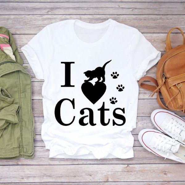 women t-shirts cat love heart paw cartoon pet clothing short sleeve 90s print lady womens graphic t shirt female tee t-shirt, White
women t-shirts cat love heart paw cartoon pet clothing short sleeve 90s print lady womens graphic t shirt female tee t-shirt, White