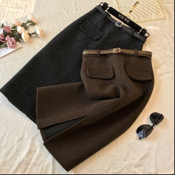 autumn winter high waist woolen womens skirts slim pencil midi office elegant wool wrap faldas a285, Black
autumn winter high waist woolen womens skirts slim pencil midi office elegant wool wrap faldas a285, Black