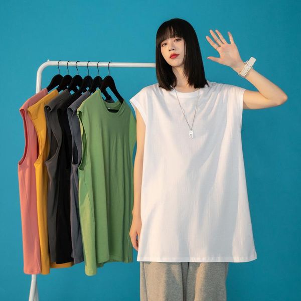 women's tanks & camis summer loose fit sleeveless tank tees for women fashion trends basic solid clothes girl oversized t shirt casual, White
women's tanks & camis summer loose fit sleeveless tank tees for women fashion trends basic solid clothes girl oversized t shirt casual, White