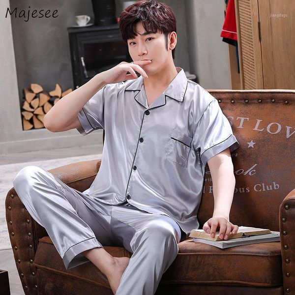 men's sleepwear men large size pajama sets l-3xl short sleeve single breasted ankle length pants cozy fashion males lounge thin, Black;brown
men's sleepwear men large size pajama sets l-3xl short sleeve single breasted ankle length pants cozy fashion males lounge thin, Black;brown