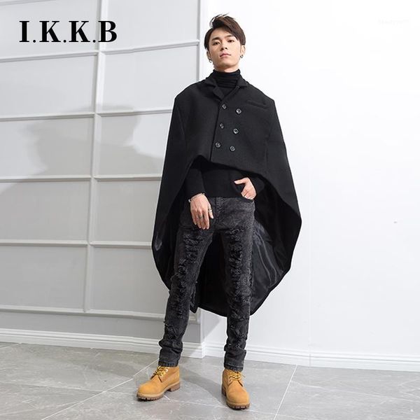 men's trench coats men clothes long coat suit collar double-breasted swallowtail cloak front short over knee winter tide male woolen, Tan;black
men's trench coats men clothes long coat suit collar double-breasted swallowtail cloak front short over knee winter tide male woolen, Tan;black
