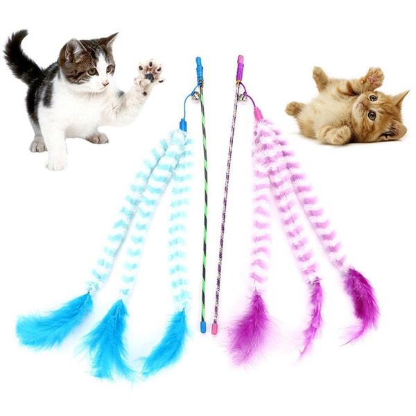 cat toys pet kitten plush feather bell soft teaser playing stick wand interactive toy supplies
cat toys pet kitten plush feather bell soft teaser playing stick wand interactive toy supplies