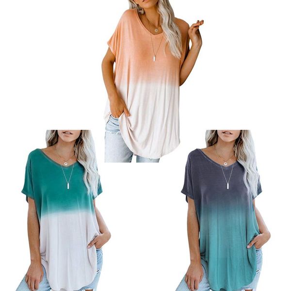 women's t-shirt women t-shirts casual tees summer female gradient printing loose short sleeve for clothing, White
women's t-shirt women t-shirts casual tees summer female gradient printing loose short sleeve for clothing, White