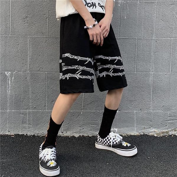 men's shorts wear high street hip-hop black personality gothic tide knee pants for men and women casual, White;black
men's shorts wear high street hip-hop black personality gothic tide knee pants for men and women casual, White;black