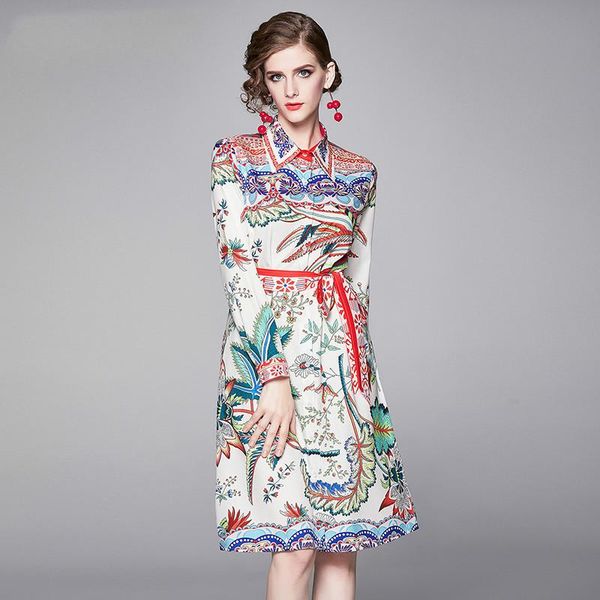 casual dresses elegant flower print knee-length stylish dress women summer long sleeve bow belt holiday ladies shirt party, Black;gray
casual dresses elegant flower print knee-length stylish dress women summer long sleeve bow belt holiday ladies shirt party, Black;gray