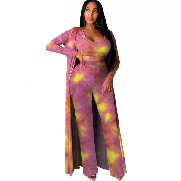 3 piece of sleeveless women harvest straight pants and long coat matching fashion tie dye print mesh with tender ribs a3kb, Gray 
3 piece of sleeveless women harvest straight pants and long coat matching fashion tie dye print mesh with tender ribs a3kb, Gray