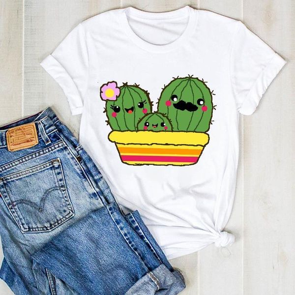 women lady flower plant summer cactus cartoon print ladies t tee tshirt womens female shirt clothes graphic clothing t-shirt, White
women lady flower plant summer cactus cartoon print ladies t tee tshirt womens female shirt clothes graphic clothing t-shirt, White