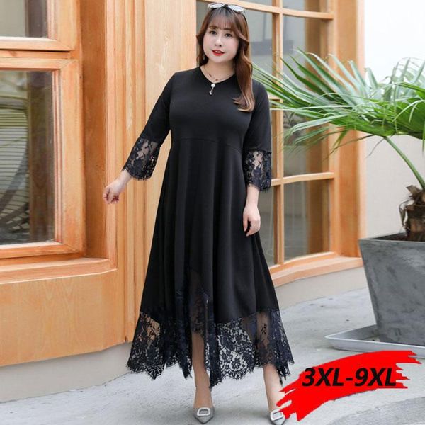 casual dresses plus size lace dress party long sleeve 3xl 6xl 9xl black maxi large fall for women vestidos 2021, Black;gray
casual dresses plus size lace dress party long sleeve 3xl 6xl 9xl black maxi large fall for women vestidos 2021, Black;gray