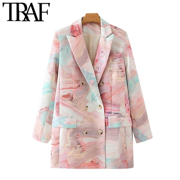 traf women fashion double breasted graffiti print blazers coat vintage long sleeve pockets female outerwear chic 211006, White;black
traf women fashion double breasted graffiti print blazers coat vintage long sleeve pockets female outerwear chic 211006, White;black