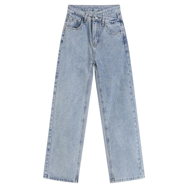 women's jeans woman high waist wide leg blue straight pants high-waist design cross slim drape mopping pant
women's jeans woman high waist wide leg blue straight pants high-waist design cross slim drape mopping pant