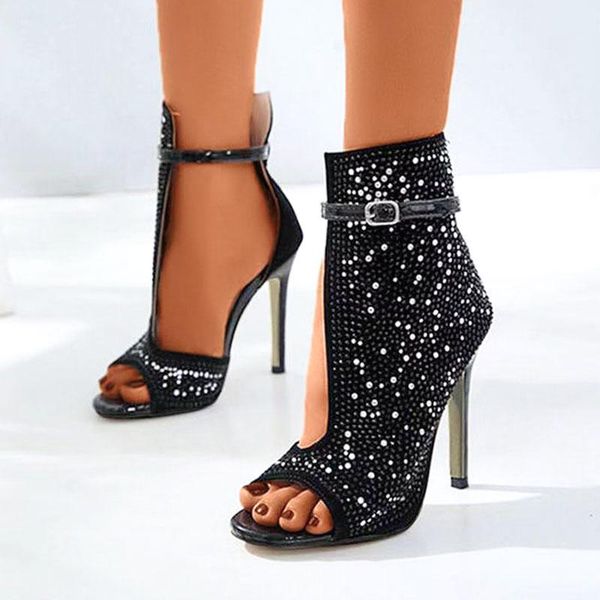 sandals fashion women pumps crystal high heels brand design heel rhinestone buckle strap party women's belt documentary shoes, Black
sandals fashion women pumps crystal high heels brand design heel rhinestone buckle strap party women's belt documentary shoes, Black