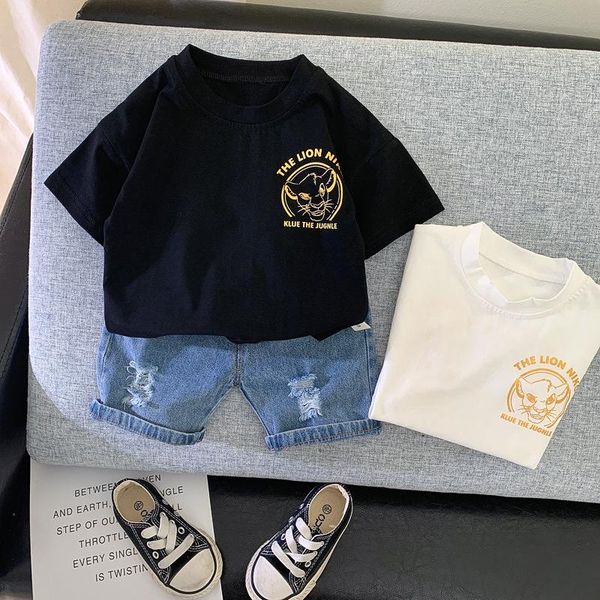 clothing sets summer toddler baby boy clothes suit infant girls cartoon print t-shirt +ripped jeans 2pcs outfits kids casual, White
clothing sets summer toddler baby boy clothes suit infant girls cartoon print t-shirt +ripped jeans 2pcs outfits kids casual, White