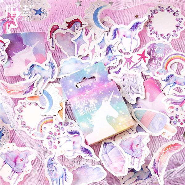 

6Pieces/Lot 1PCS Kawaii Lucky Unicorn Memo Pad Plaids and Lines Note Sticky Paper Stationery Delicate Stickers Bookmark Label