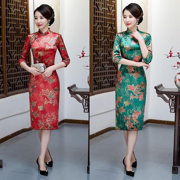 women exquisite print vintage velour cheongsam spring mandarin collar elegant slim qipao chinese medium length dress -5xl, Red
women exquisite print vintage velour cheongsam spring mandarin collar elegant slim qipao chinese medium length dress -5xl, Red