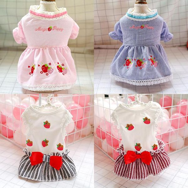 dog apparel summer cute dress skirt strawberry stripe pet dresses for small dogs chihuahua poodle clothing puppy cat clothes costume
dog apparel summer cute dress skirt strawberry stripe pet dresses for small dogs chihuahua poodle clothing puppy cat clothes costume