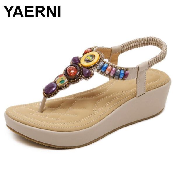 dress shoes yaerni 2021 summer women wedge gladiator sandals bohemia string bead beach flip flop platforms flat 35-42, Black
dress shoes yaerni 2021 summer women wedge gladiator sandals bohemia string bead beach flip flop platforms flat 35-42, Black