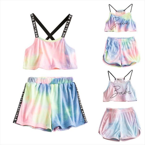 toddler girls kids tracksuit clothes set tie dye sleeveless vest tank short pants children summer gradient sport beach suit, White
toddler girls kids tracksuit clothes set tie dye sleeveless vest tank short pants children summer gradient sport beach suit, White