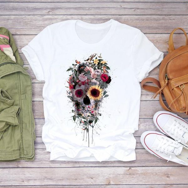 women 2021 skull floral sunflower 90s short sleeve printed lady t-shirts womens t shirt ladies graphic female tee t-shirt, White
women 2021 skull floral sunflower 90s short sleeve printed lady t-shirts womens t shirt ladies graphic female tee t-shirt, White
