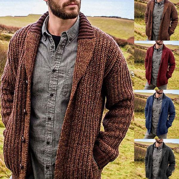 men's sweaters sweater jacket suit collar four button cardigan long-sleeved winter fashion loose warm 2021, White;black
men's sweaters sweater jacket suit collar four button cardigan long-sleeved winter fashion loose warm 2021, White;black