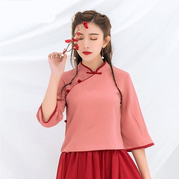 ethnic clothing 2021 tang suit chinese style women shirt mandarin collar vintage cheongsam hanfu ladies kk3688, Red
ethnic clothing 2021 tang suit chinese style women shirt mandarin collar vintage cheongsam hanfu ladies kk3688, Red